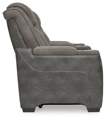 Next-Gen DuraPella Power Reclining Loveseat with Console - U&U Home Budget Furniture (Carteret, NJ)