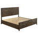 Woodmont Eastern King & Queen Storage Bed Rustic Golden Brown - U&U Home Budget Furniture (Carteret, NJ)