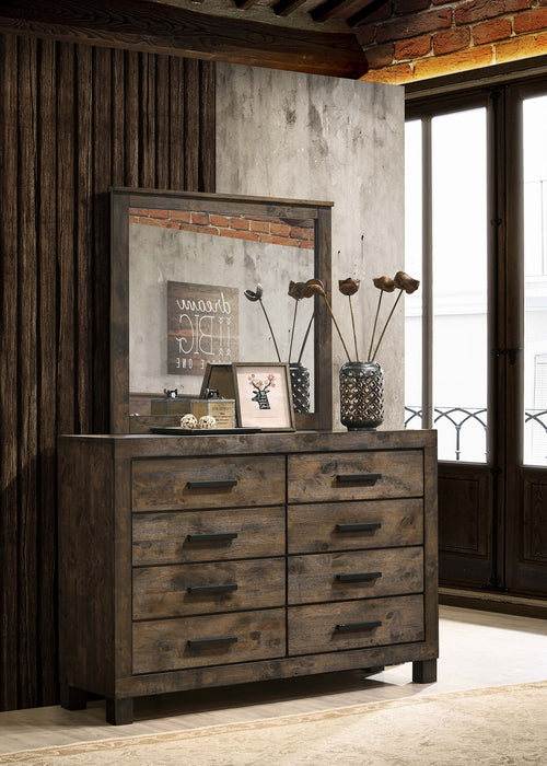 Woodmont Dresser With Mirror - U&U Home Budget Furniture (Carteret, NJ)