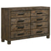 Woodmont 8-drawer Dresser Rustic Golden Brown - U&U Home Budget Furniture (Carteret, NJ)