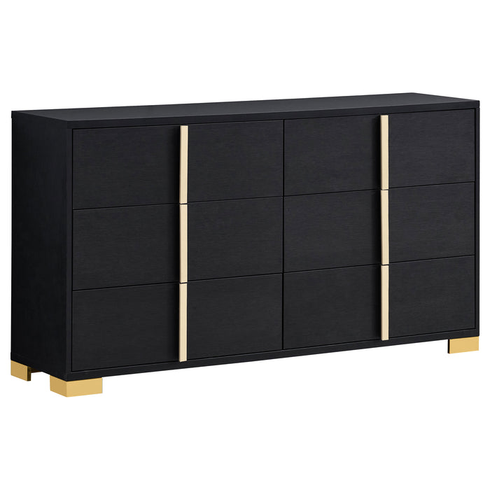 Marceline Bedroom Sets White & Black 4 & 5 Piece - U&U Home Budget Furniture (Carteret, NJ)