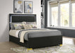 Marceline Panel Bed with LED Lighting - U&U Home Budget Furniture (Carteret, NJ)