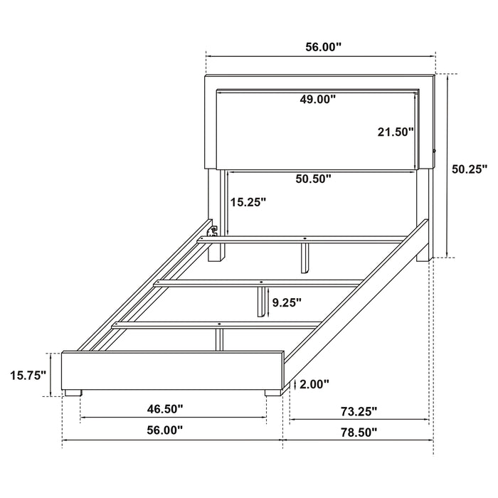 Marceline Beds White & Black Eastren King, Full, Twin, & Queen - U&U Home Budget Furniture (Carteret, NJ)
