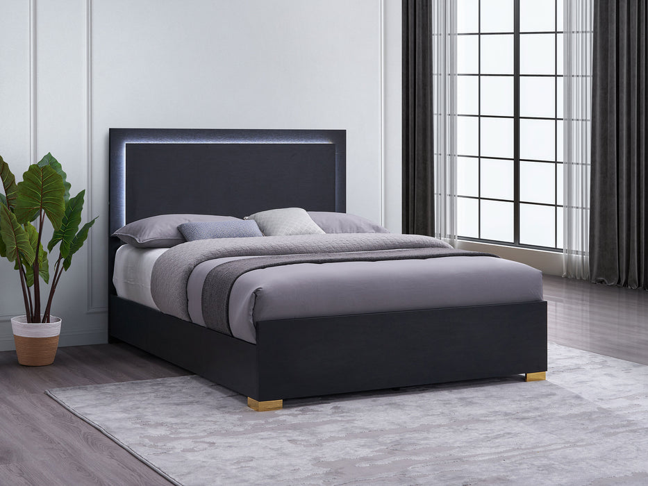 Marceline Beds White & Black Eastren King, Full, Twin, & Queen - U&U Home Budget Furniture (Carteret, NJ)