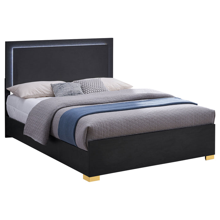 Marceline Beds White & Black Eastren King, Full, Twin, & Queen - U&U Home Budget Furniture (Carteret, NJ)