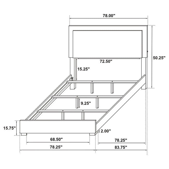 Marceline Beds White & Black Eastren King, Full, Twin, & Queen - U&U Home Budget Furniture (Carteret, NJ)