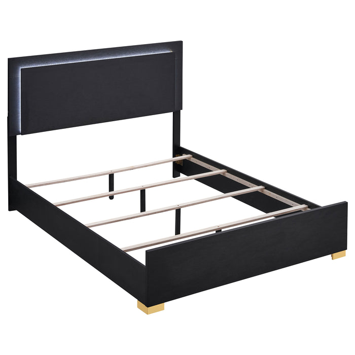 Marceline Bedroom Sets White & Black 4 & 5 Piece - U&U Home Budget Furniture (Carteret, NJ)