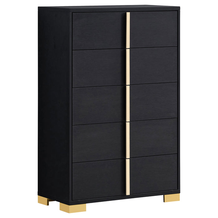 Marceline Bedroom Sets White & Black 4 & 5 Piece - U&U Home Budget Furniture (Carteret, NJ)