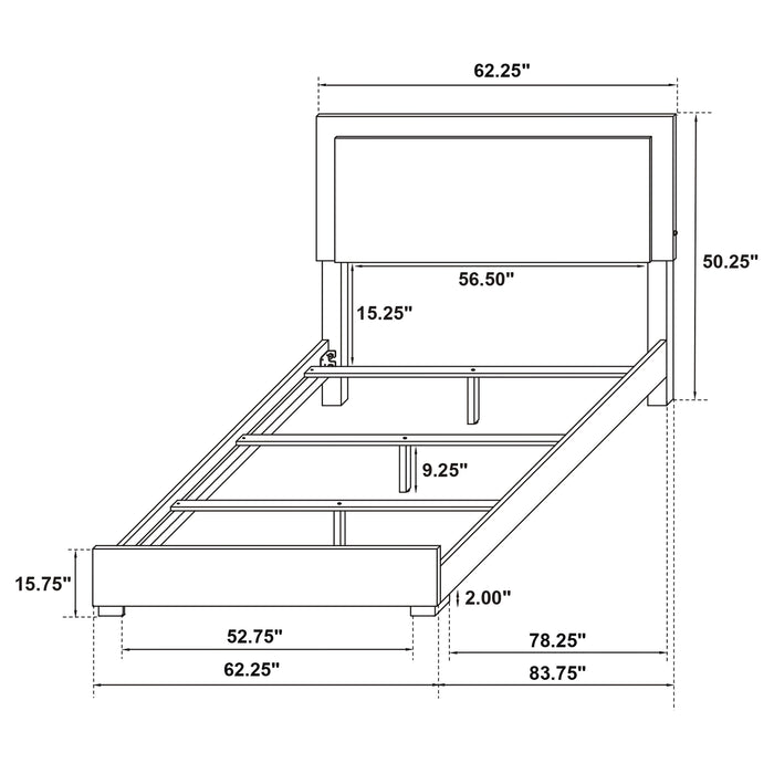 Marceline Beds White & Black Eastren King, Full, Twin, & Queen - U&U Home Budget Furniture (Carteret, NJ)
