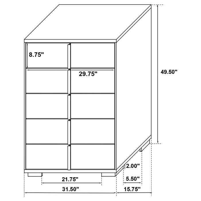 Marceline Bedroom Sets White & Black 4 & 5 Piece - U&U Home Budget Furniture (Carteret, NJ)