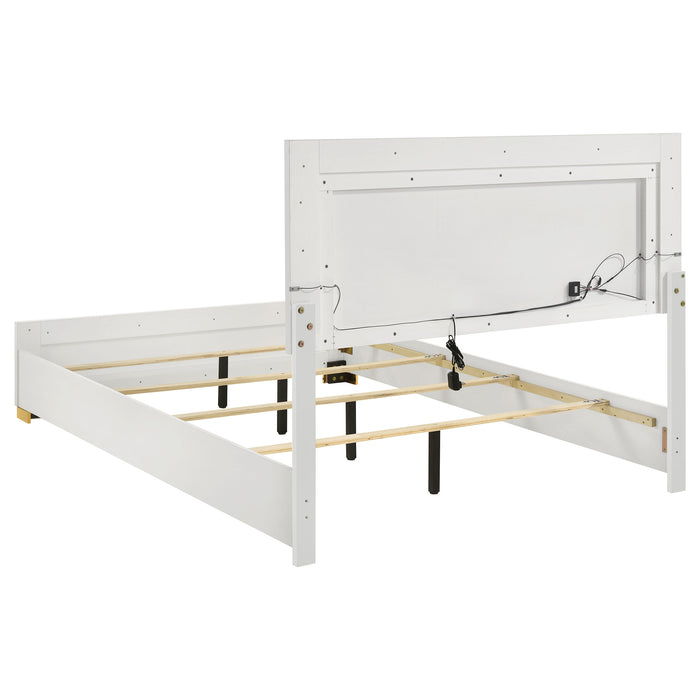 Marceline Bedroom Sets White & Black 4 & 5 Piece - U&U Home Budget Furniture (Carteret, NJ)