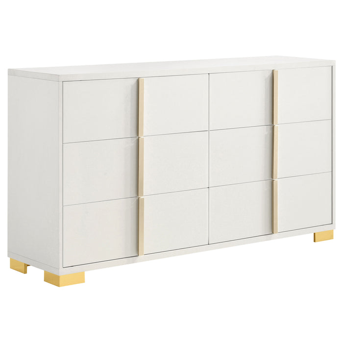 Marceline Bedroom Sets White & Black 4 & 5 Piece - U&U Home Budget Furniture (Carteret, NJ)