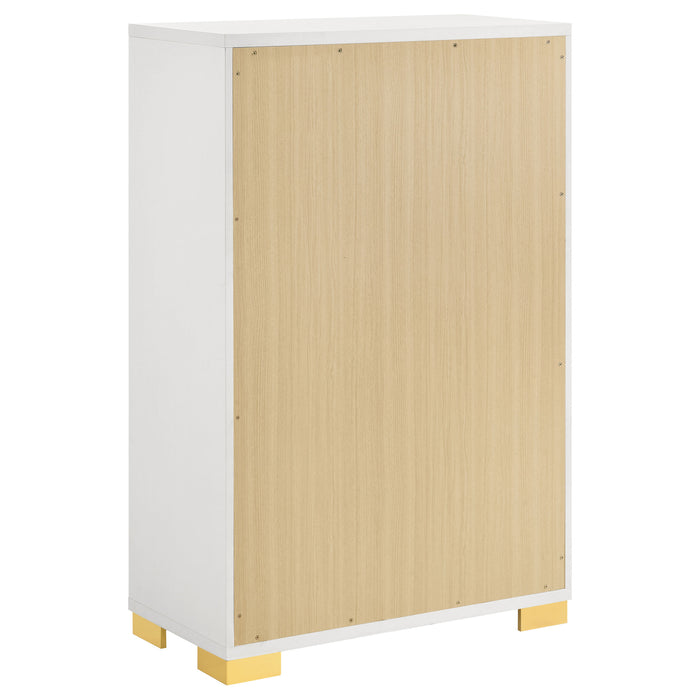 Marceline Bedroom Sets White & Black 4 & 5 Piece - U&U Home Budget Furniture (Carteret, NJ)