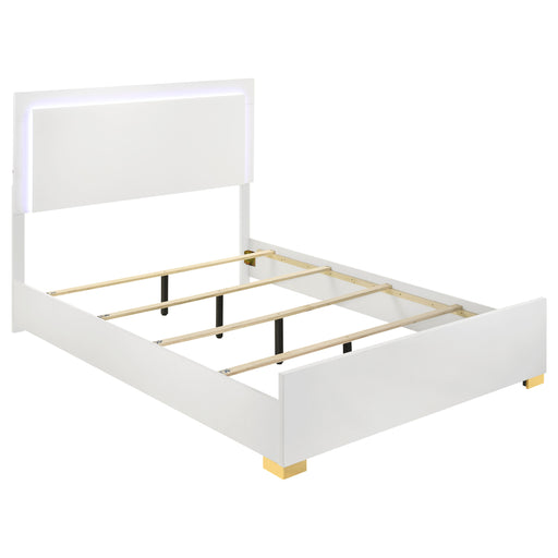 Marceline Beds White & Black Eastren King, Full, Twin, & Queen - U&U Home Budget Furniture (Carteret, NJ)