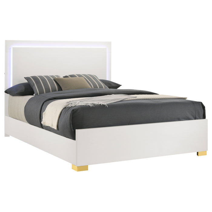 Marceline Beds White & Black Eastren King, Full, Twin, & Queen - U&U Home Budget Furniture (Carteret, NJ)