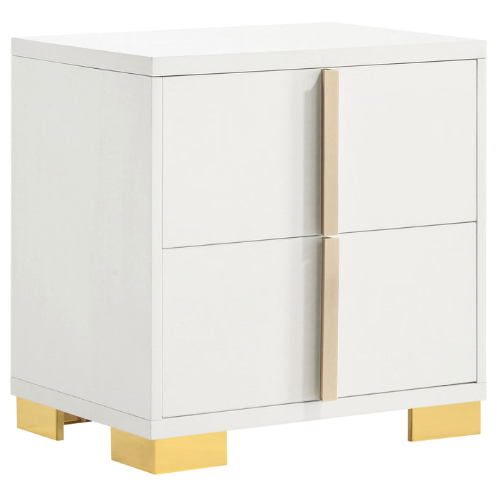 Marceline Bedroom Sets White & Black 4 & 5 Piece - U&U Home Budget Furniture (Carteret, NJ)