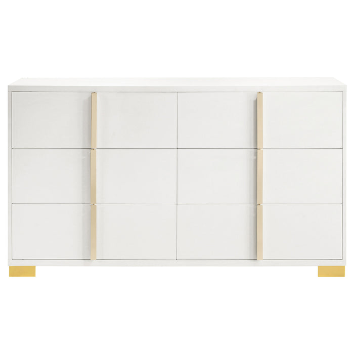 Marceline Bedroom Sets White & Black 4 & 5 Piece - U&U Home Budget Furniture (Carteret, NJ)