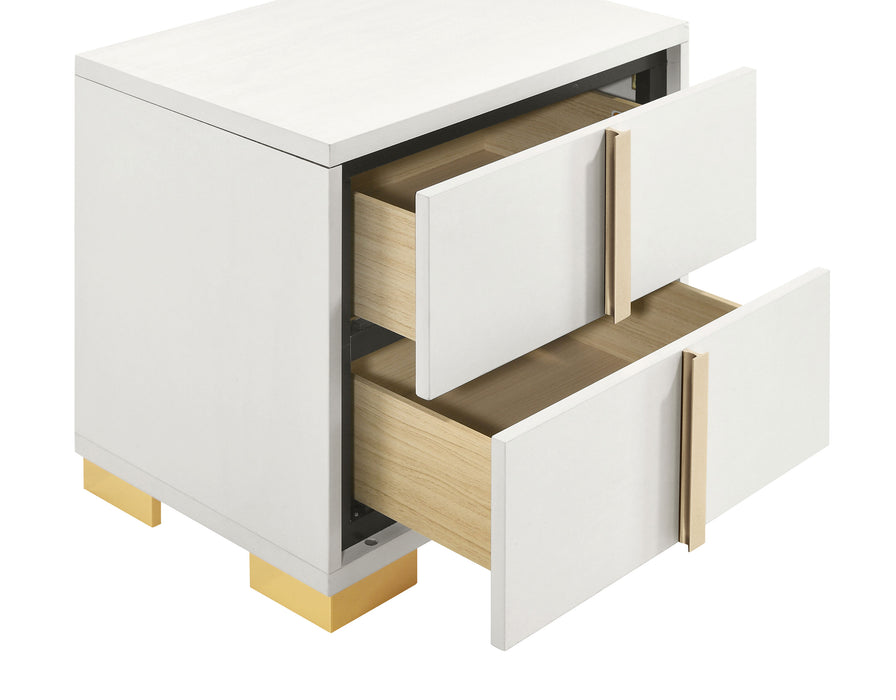 Marceline Bedroom Sets White & Black 4 & 5 Piece - U&U Home Budget Furniture (Carteret, NJ)