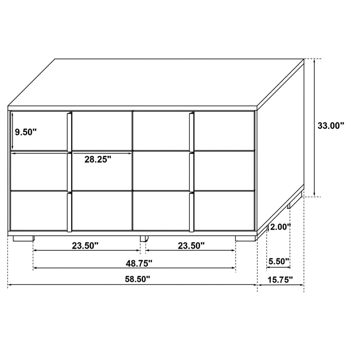 Marceline Bedroom Sets White & Black 4 & 5 Piece - U&U Home Budget Furniture (Carteret, NJ)