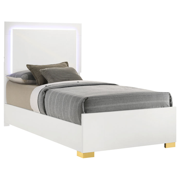 Marceline Beds White & Black Eastren King, Full, Twin, & Queen - U&U Home Budget Furniture (Carteret, NJ)