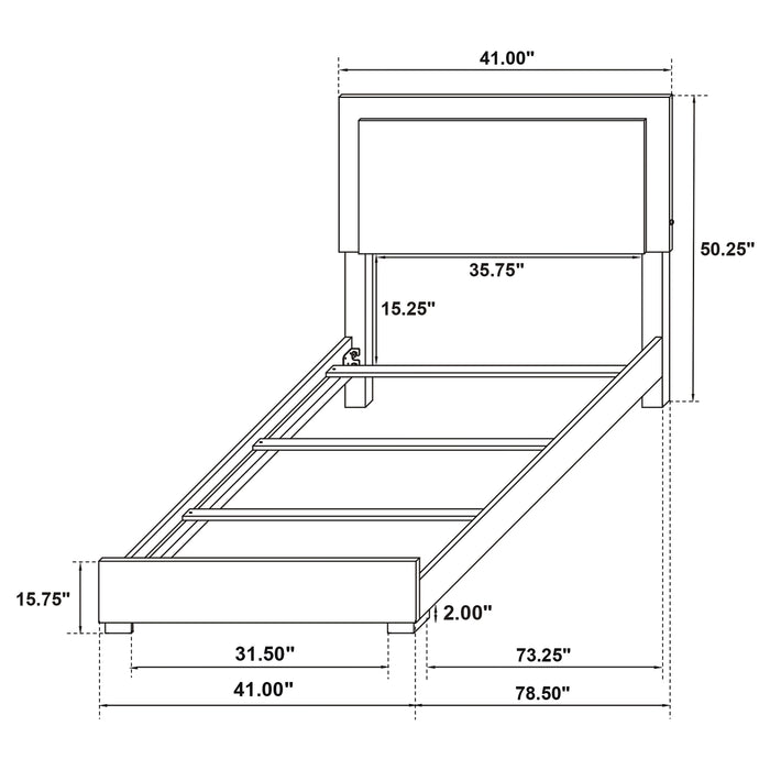 Marceline Beds White & Black Eastren King, Full, Twin, & Queen - U&U Home Budget Furniture (Carteret, NJ)