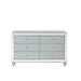 Gunnison 6-drawer Dresser Silver Metallic - U&U Home Budget Furniture (Carteret, NJ)