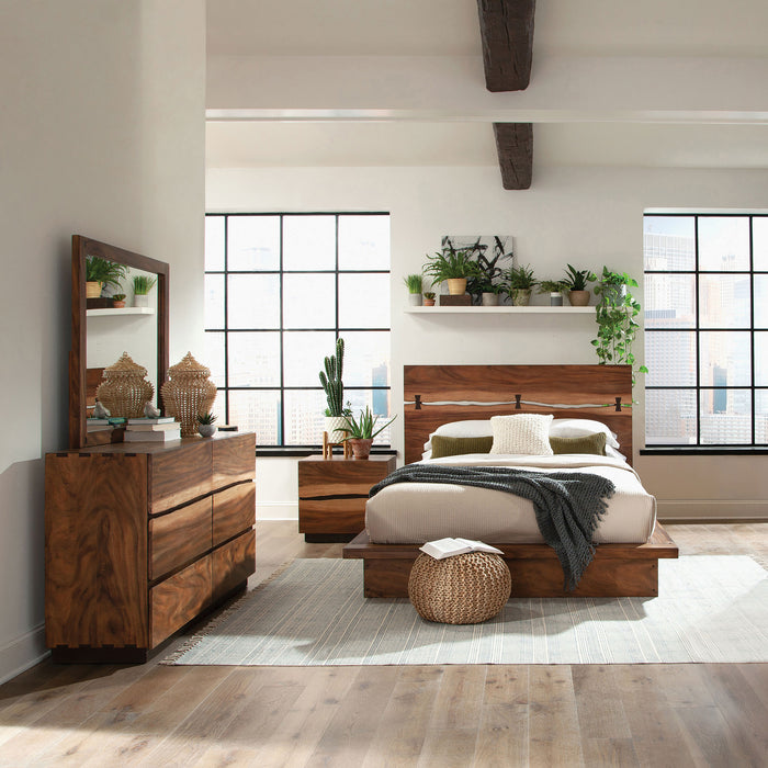 Winslow Bedroom Set Smokey Walnut - U&U Home Budget Furniture (Carteret, NJ)