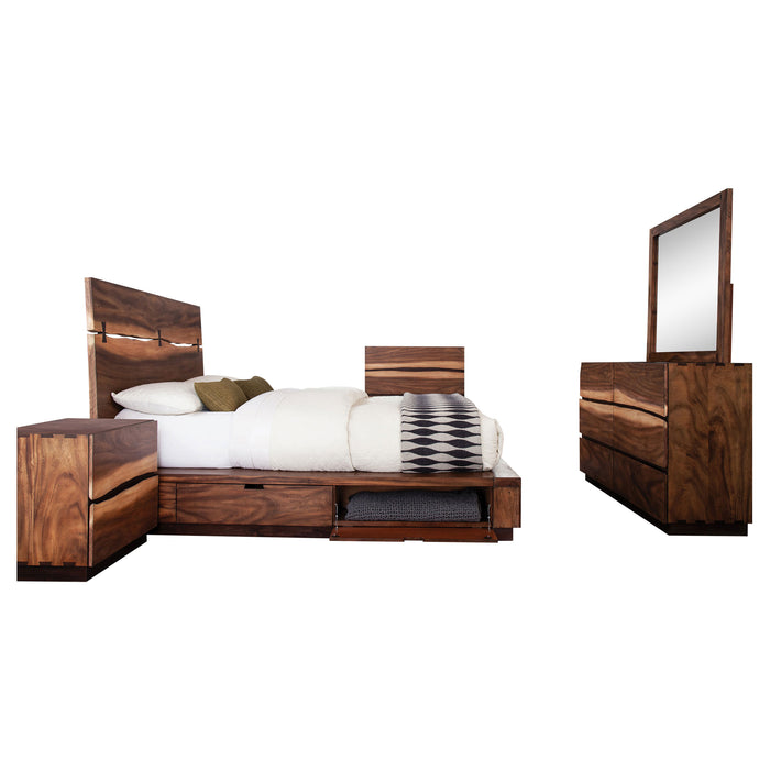 Winslow Bedroom Set Smokey Walnut - U&U Home Budget Furniture (Carteret, NJ)
