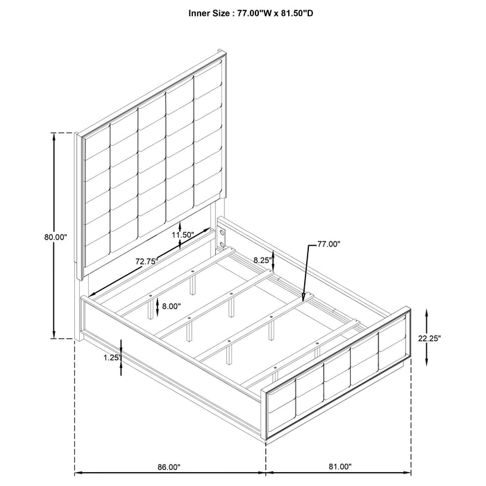 Durango 4 & 5 Piece E.King, Cal.King & Queen Bedroom Set - U&U Home Budget Furniture (Carteret, NJ)