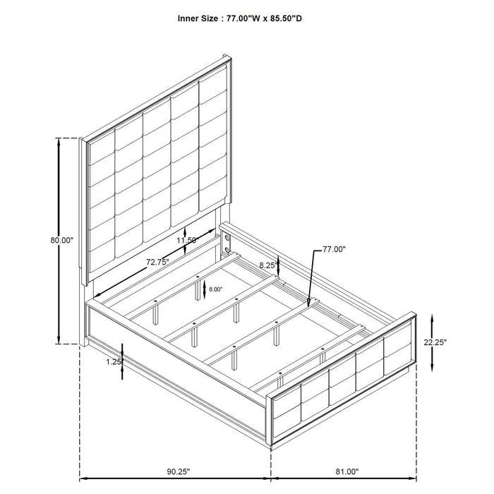 Durango 4 & 5 Piece E.King, Cal.King & Queen Bedroom Set - U&U Home Budget Furniture (Carteret, NJ)