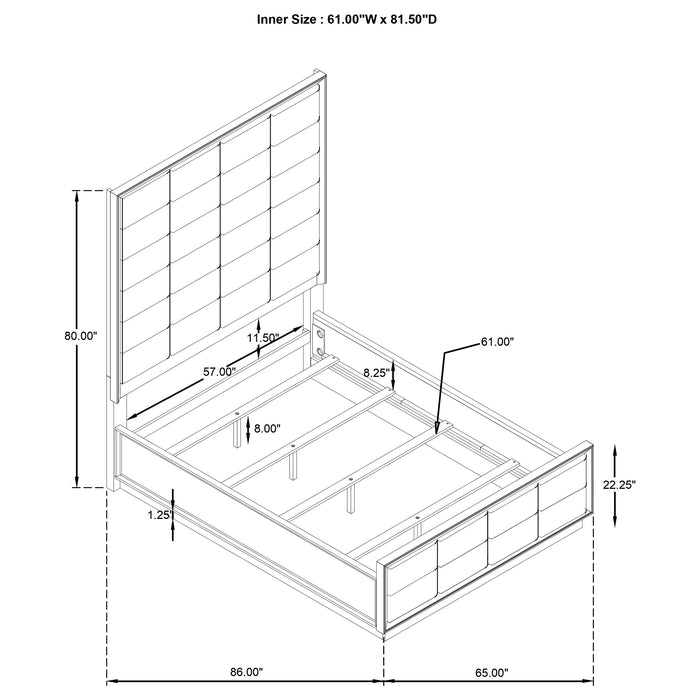 Durango 4 & 5 Piece E.King, Cal.King & Queen Bedroom Set - U&U Home Budget Furniture (Carteret, NJ)