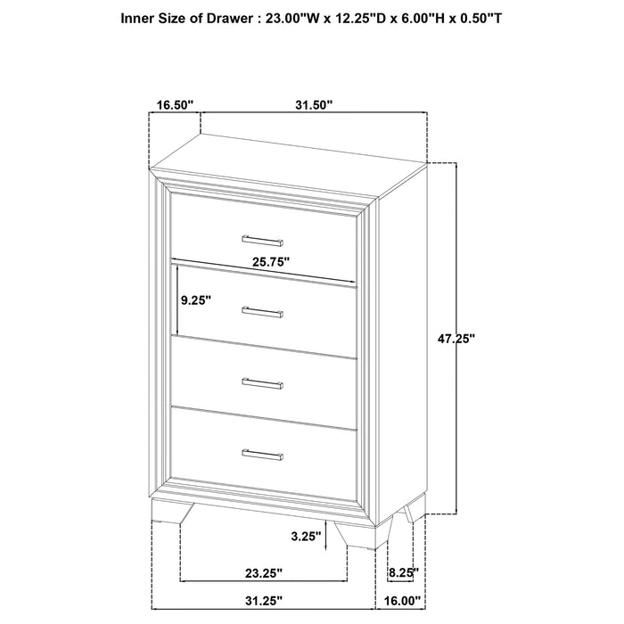 Wright 4 Pc & 5 Pc Bedroom Set - U&U Home Budget Furniture (Carteret, NJ)