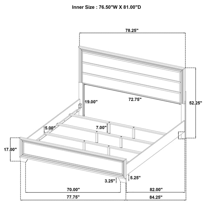 Wright California King Bed - U&U Home Budget Furniture (Carteret, NJ)