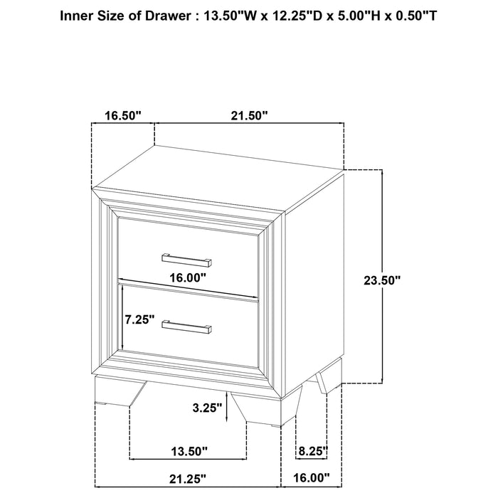 Wright Nightstand - U&U Home Budget Furniture (Carteret, NJ)