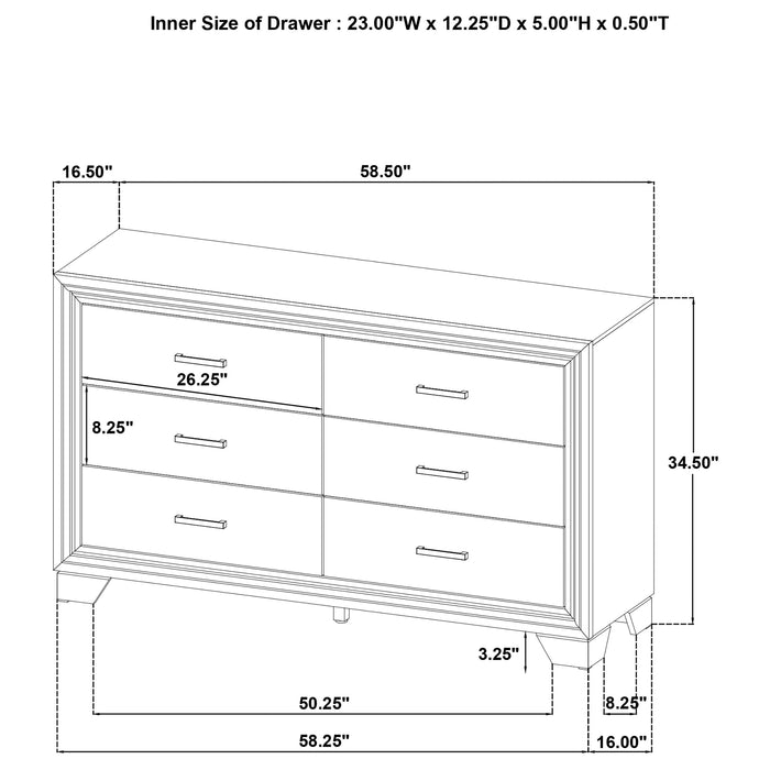 Wright Dresser - U&U Home Budget Furniture (Carteret, NJ)