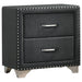Melody 2-drawer Upholstered Nightstand Grey - U&U Home Budget Furniture (Carteret, NJ)