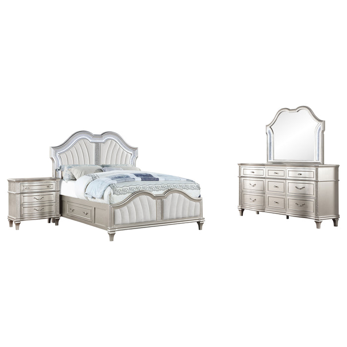 Evangeline 4 & 5 Piece Bedroom Set - U&U Home Budget Furniture (Carteret, NJ)