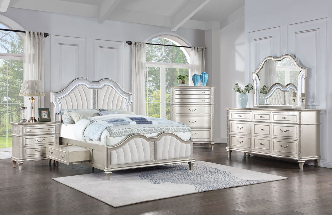 Evangeline 4 & 5 Piece Bedroom Set - U&U Home Budget Furniture (Carteret, NJ)