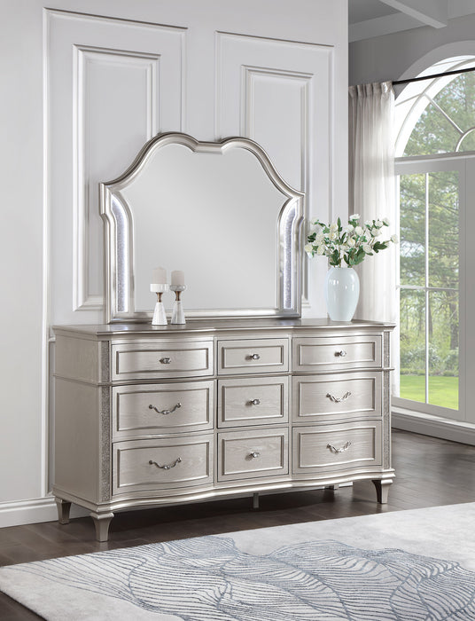 Evangeline Dresser With Mirror - U&U Home Budget Furniture (Carteret, NJ)