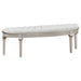Evangeline Upholstered Demilune Bench Ivory and Silver Oak - U&U Home Budget Furniture (Carteret, NJ)