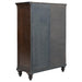 Andover 6-drawer Tempered Glass Door Chest Dark Oak - U&U Home Budget Furniture (Carteret, NJ)