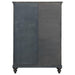 Andover 6-drawer Tempered Glass Door Chest Dark Oak - U&U Home Budget Furniture (Carteret, NJ)