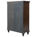 Andover 6-drawer Tempered Glass Door Chest Dark Oak - U&U Home Budget Furniture (Carteret, NJ)