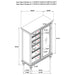 Andover 6-drawer Tempered Glass Door Chest Dark Oak - U&U Home Budget Furniture (Carteret, NJ)