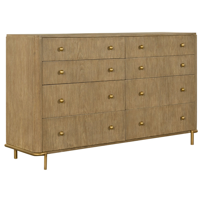 Arini 5 Pc Bedroom Sets Beige - U&U Home Budget Furniture (Carteret, NJ)