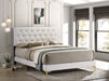 Kendall Panel Bed E.King, & Queen Black & White - U&U Home Budget Furniture (Carteret, NJ)
