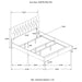 Kendall Panel Bed E.King, & Queen Black & White - U&U Home Budget Furniture (Carteret, NJ)