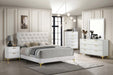 Kendall Panel Bed E.King, & Queen Black & White - U&U Home Budget Furniture (Carteret, NJ)