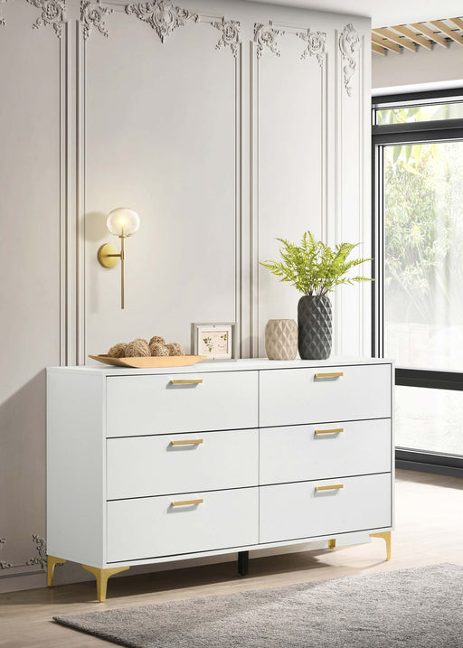 Kendall 6-drawer Dresser White - U&U Home Budget Furniture (Carteret, NJ)