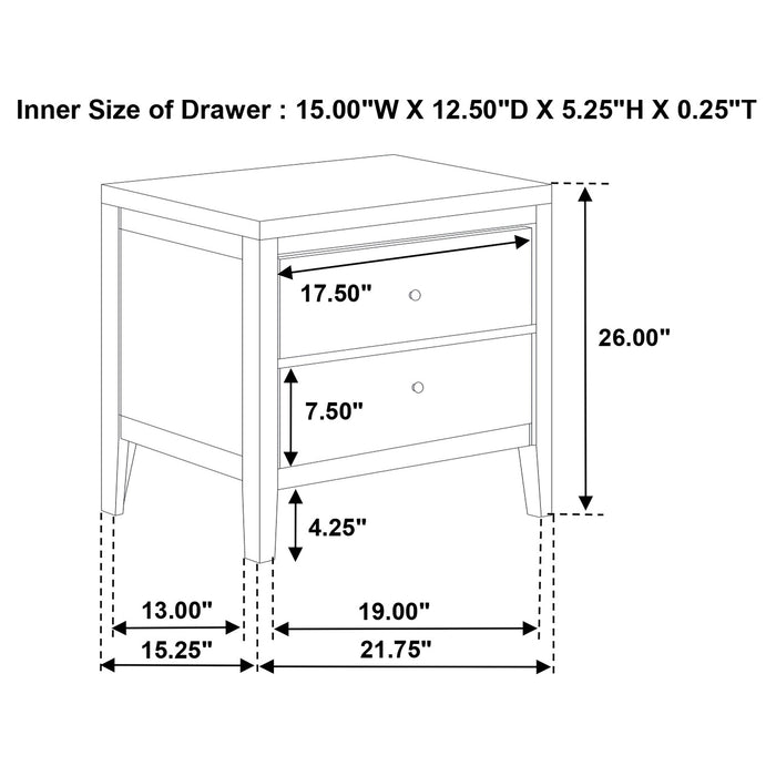 Wilkes 4 & 5 Piece E.King, Queen, Twin, & Full Bedroom Set - U&U Home Budget Furniture (Carteret, NJ)